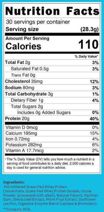 Lean Figure - Grass Fed Whey Protein (Chocolate)